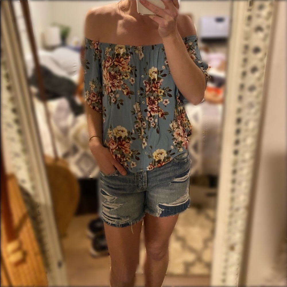 Floral Off the Shoulder Top